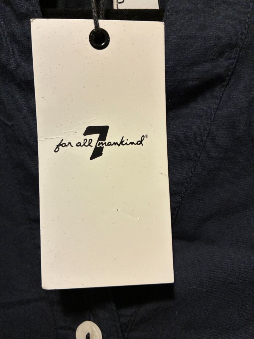 7 For All Mankind~ NWT!!~ Navy embroidered min dress. - Picture 3 of 16